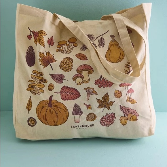 EARTHBOUND Handbags - Earthbound EBX Fall Foraging Tote Bag, NWT 🍂🍄‍🟫